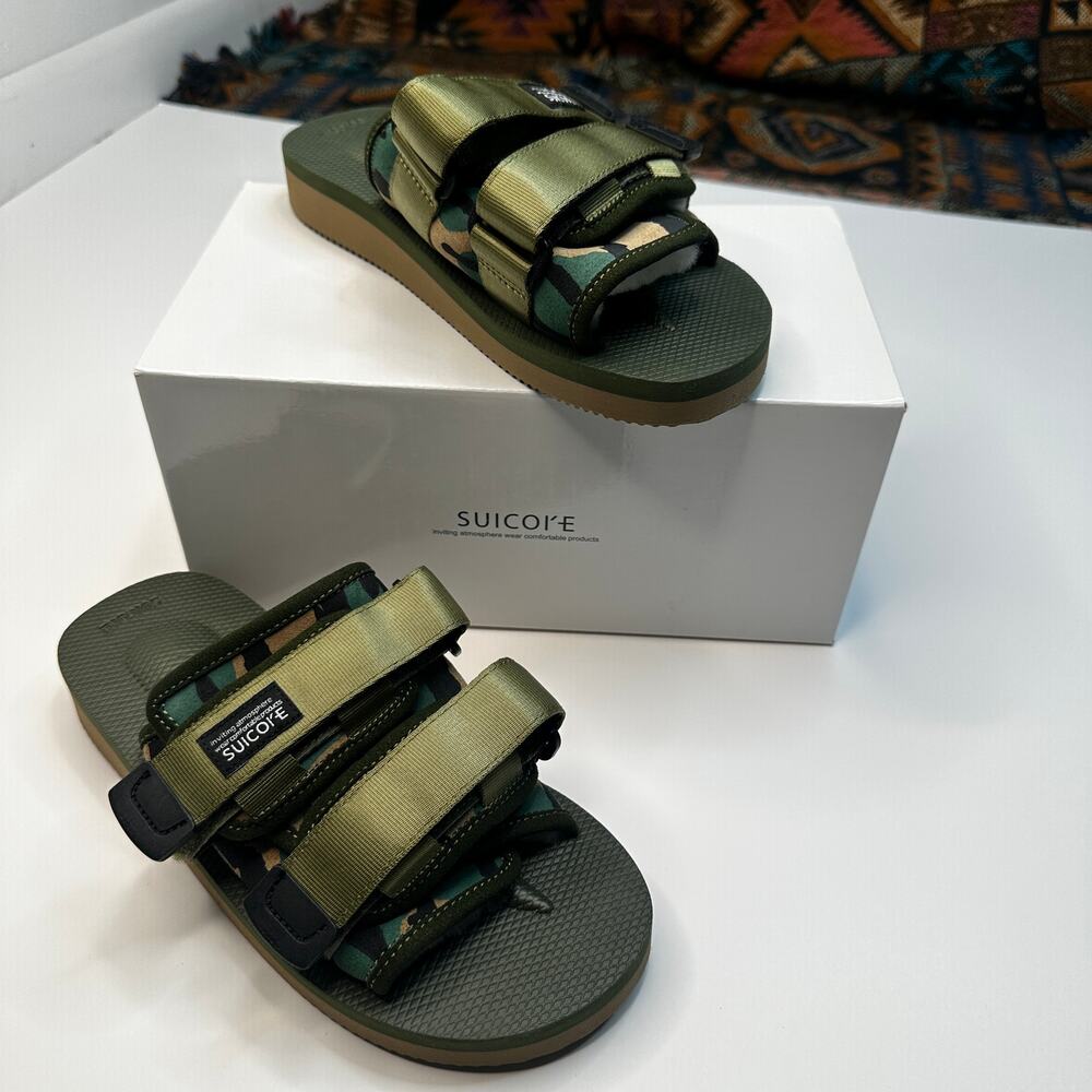 NEW Suicoke Moto Mab Green Camouflage Sandals